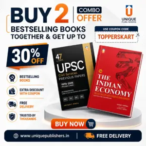 UPSC Ultimate Prep Combo: 47 Years UPSC PYQs (1979–2025) + The Indian Economy (14th Edition 2026)