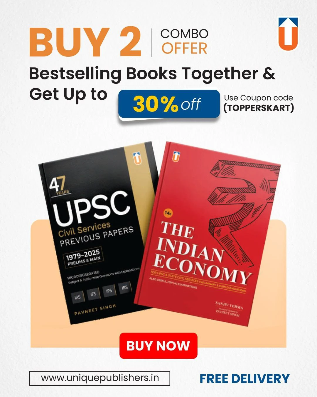 UPSC Ultimate Prep Combo: 47 Years UPSC PYQs (1979β2025) + The Indian Economy (14th Edition 2026) - Image 3