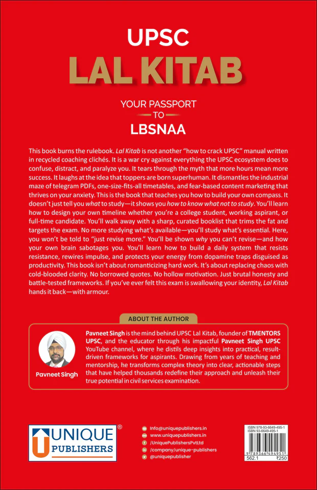 UPSC Lal Kitab by Pavneet Singh | Your Passport to LBSNAA | Paperback - Image 2