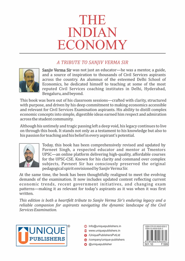 The Indian Economy by Sanjiv Verma | 14th Edition | UPSC Prelims & Mains | Paperback (English) - Image 2