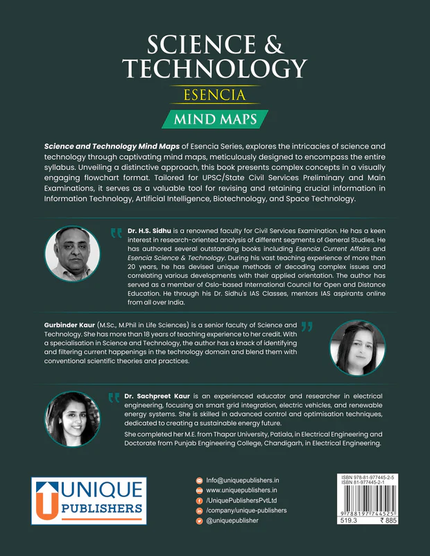 Science and Technology Mind Maps (Esencia Series) by Dr. H.S. Sidhu | Complete S&T Syllabus in Flow Charts | UPSC & State PSC Prelims + Mains | Paperback (English) - Image 2
