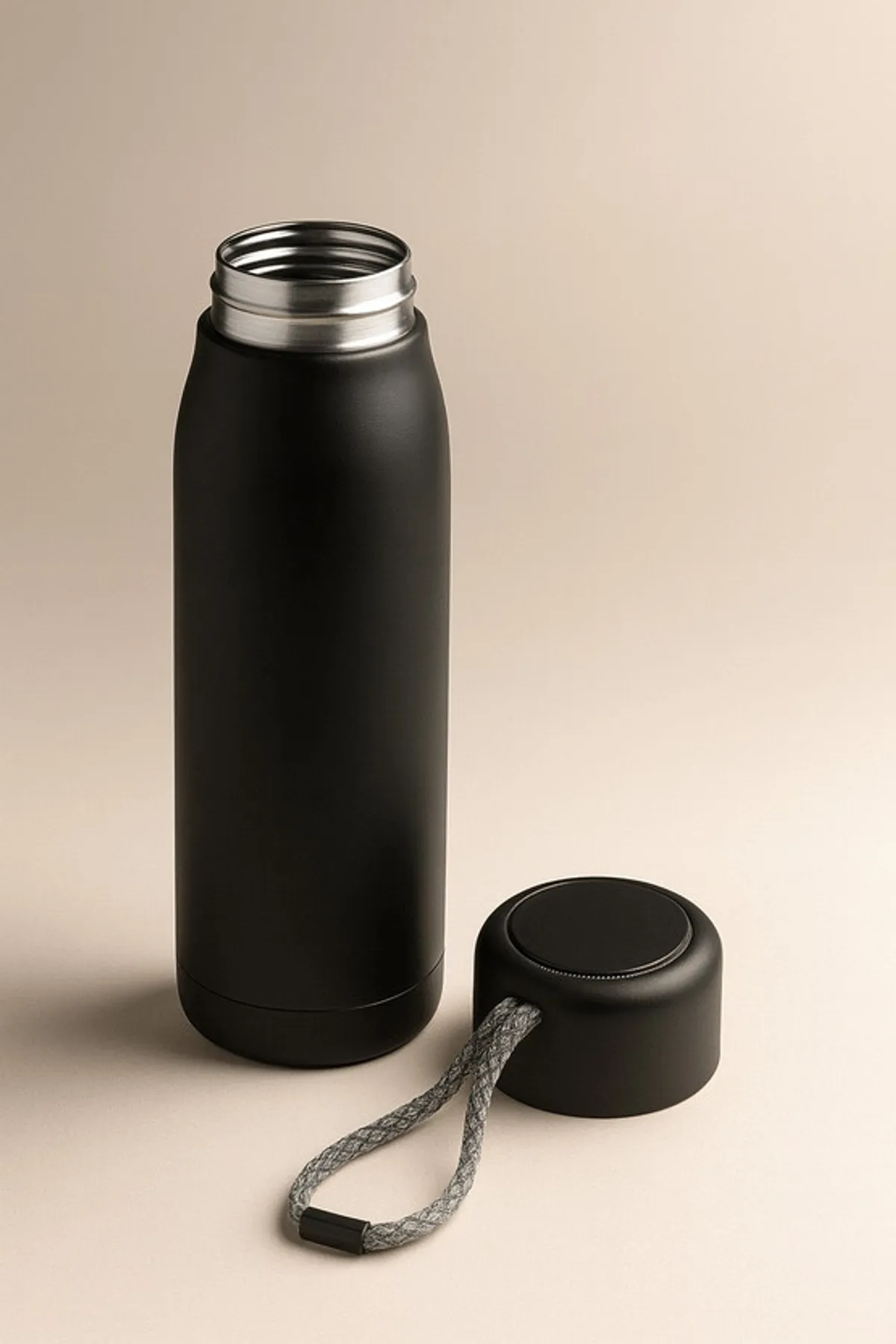 FlexiSteel 550 – Leak-Proof Stainless Steel Water Bottle with Strap (Black) | For Office, Gym & School - Image 6
