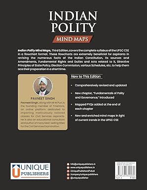 Indian Polity Mind Maps by Pavneet Singh | Complete Polity Syllabus in Flow Charts | UPSC & State PSC Prelims Revision Book | Paperback (English) - Image 2